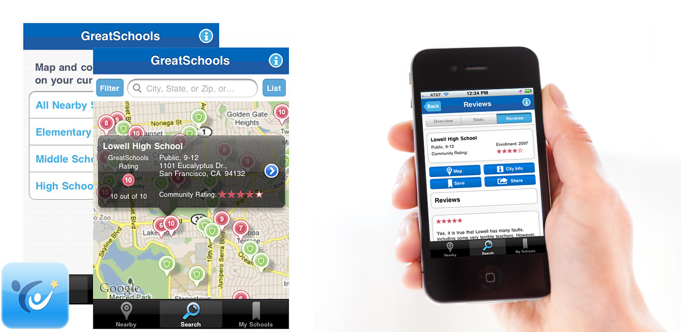 iPhone app for GreatSchools
